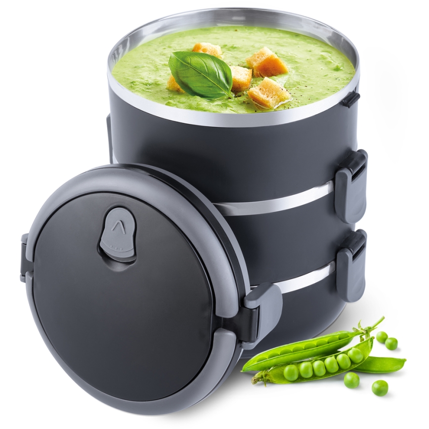 Lamart - Термос для їжі 1,8 л чорний