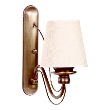 Lampa de perete CLASSIC 1xE27/40W/230V bronz/beige