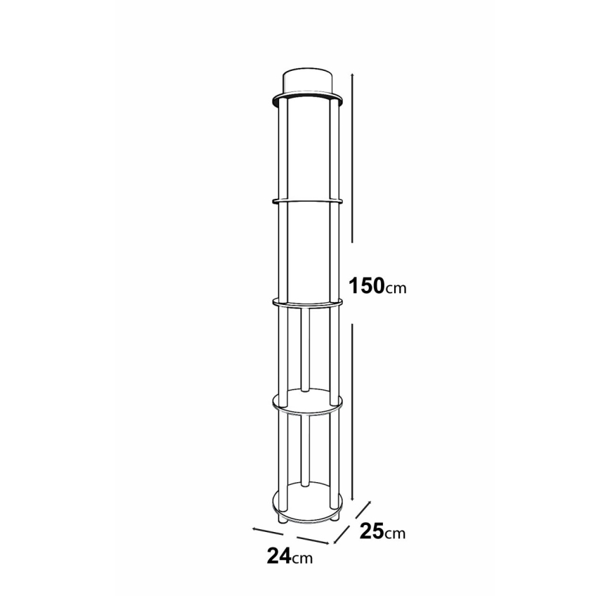 Lampă de podea cu rafturi NOTO 1xE27/40W/230V maro/negru