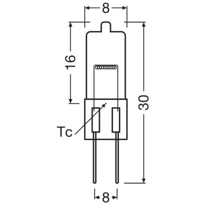 Лампа для духового шкафа HALOSTAR G4/20W/12V 2700K - Osram