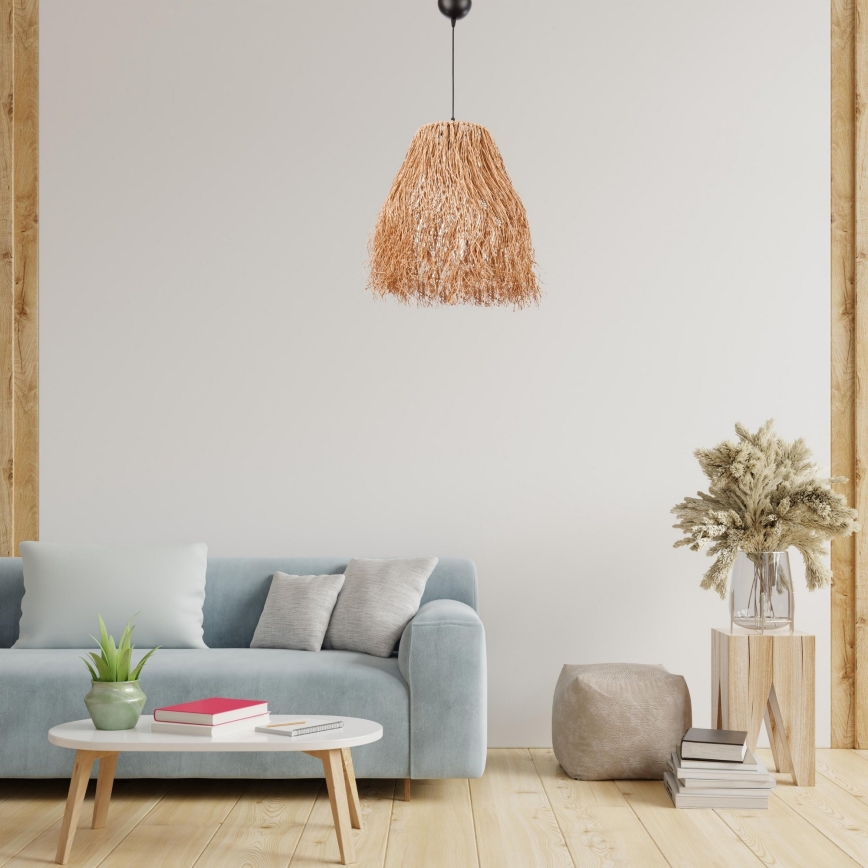 Лампа на ланцюгу FRINGE 1xE27/40W/230V рафія