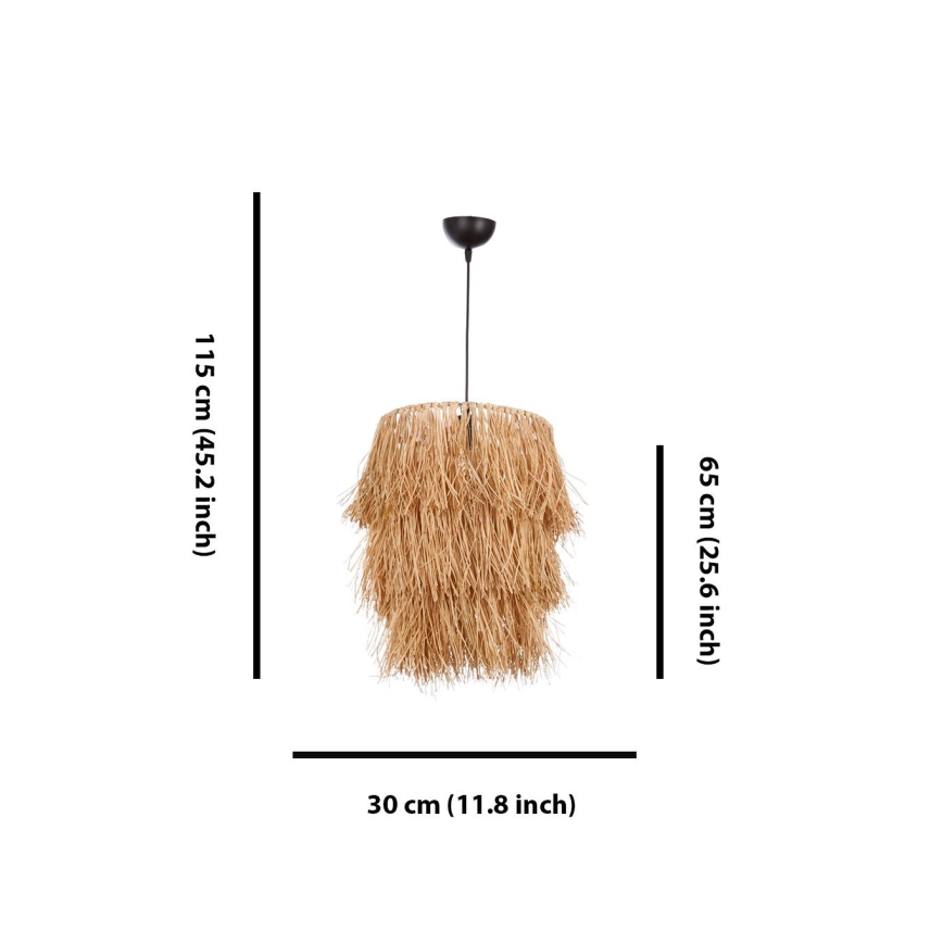 Лампа на ланцюгу TASSEL 1xE27/40W/230V рафія