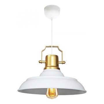 Лампа на окачване AYD 1xE27/40W/230V бяла/златна
