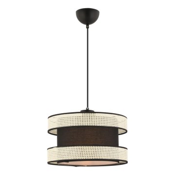 Лампа на проводі HALO 1xE27/60W/230V чорна/кремова