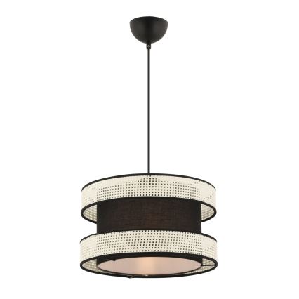 Лампа на проводі HALO 1xE27/60W/230V чорна/кремова
