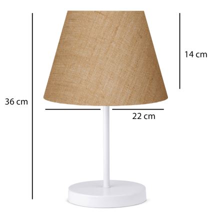 Лампа на столі AYD 1xE27/40W/230V коричнева/біла