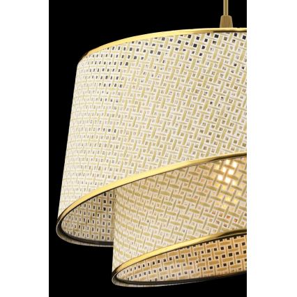 Лампa на верига BARETTE 1xE27/60W/230V кремова/златна