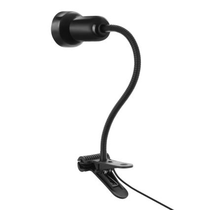 Лампа с зажимом LOLEK 1xE14/24W/230V черная