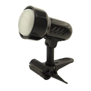 Лампа з затискачем KD 1xE27/24W/230V чорний