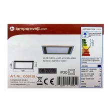 Lampenwelt - Світлодіодний стельовий RGBW-світильник з регулюванням яскравості LYNN LED/29,5W/230V 2700-6500K + дистанційне керування