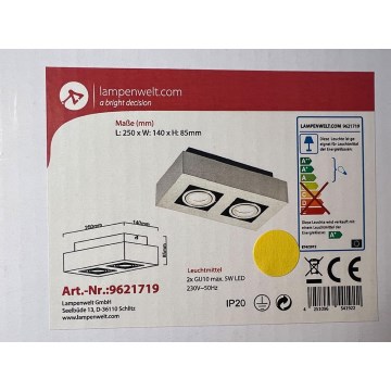 Lampenwelt - Точечный светильник 2xGU10/5W/230V