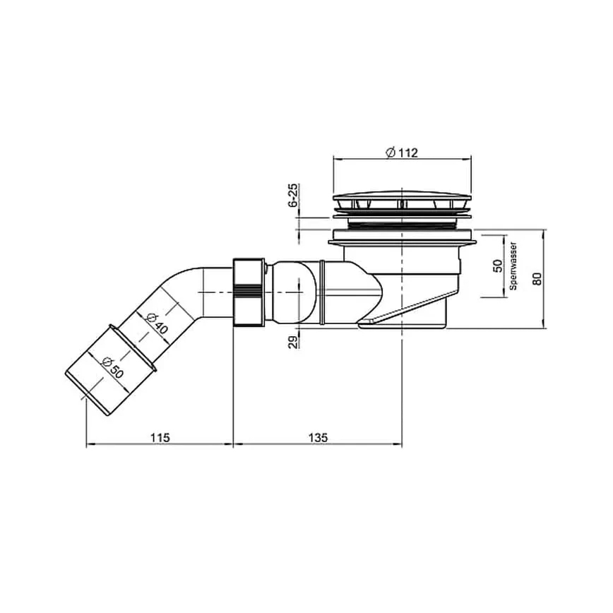 LAUFEN H2951270000001 - Сифон для душевого поддона SOLUTIONS пластик/белый