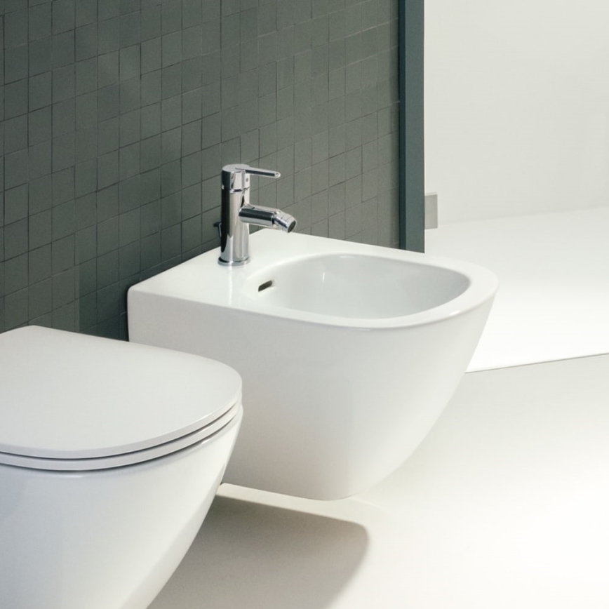 LAUFEN H3410810041141 - Смеситель для биде + слив с переливом LUA блестящий хром
