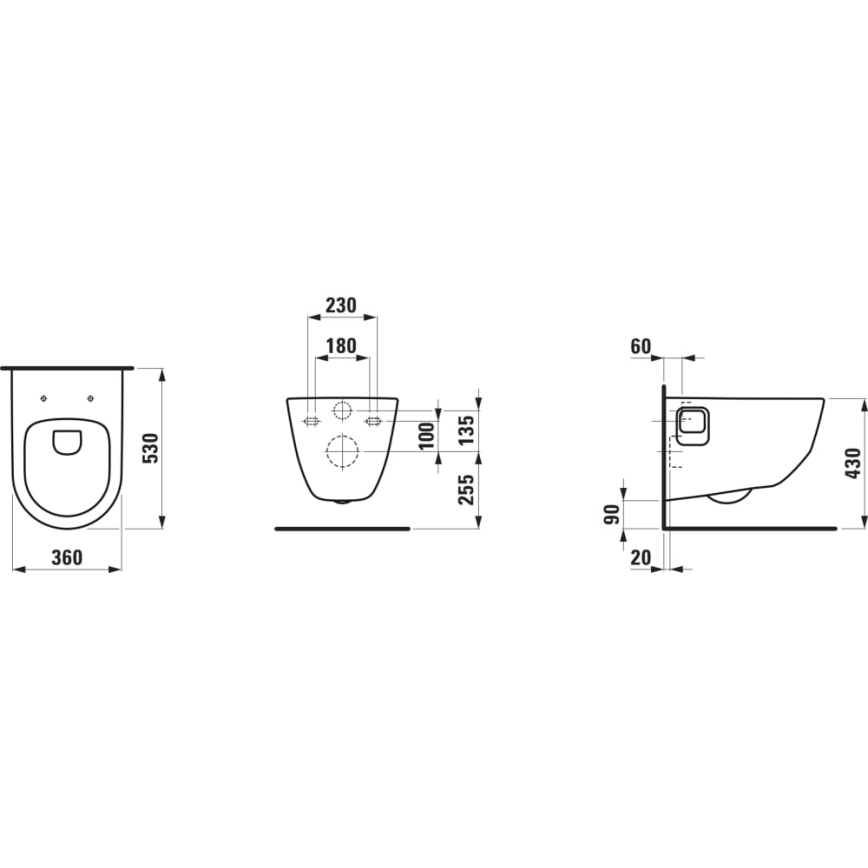 LAUFEN H8209640000001 - Подвесной унитаз PRO керамика/белый