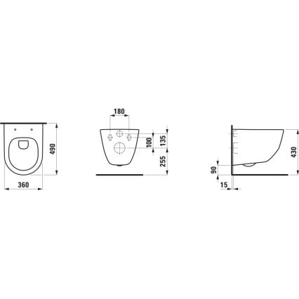 LAUFEN H8669550000001 - Підвісний унітаз PRO кераміка/білий + сидіння для унітазу SoftClose PRO дуропласт/білий