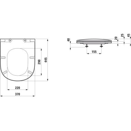LAUFEN H8910830000001 - Сидіння для унітазу SoftClose LUA дюропласт/білий