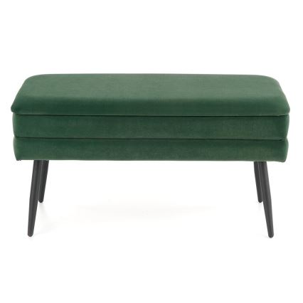 Лавка-банкетка з місцем для зберігання VELVA 37x78 см зелений/чорний