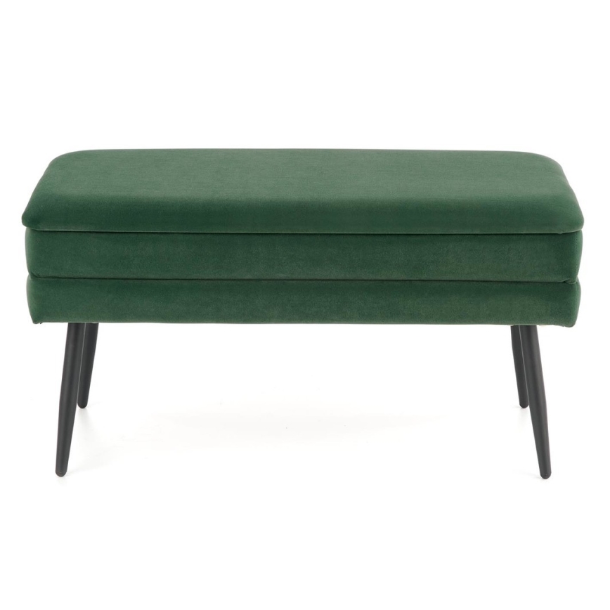 Лавка-банкетка з місцем для зберігання VELVA 37x78 см зелений/чорний