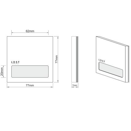 LDST AL-01-SS-BZ5 - Світильник для сходів LED ALEX 5xLED/1,2W/230V матовий хром 6500K