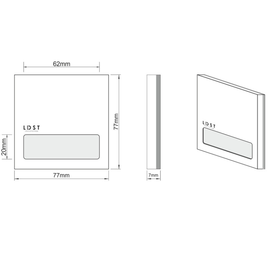 LDST AL-01-SS-BZ5 - Світильник для сходів LED ALEX 5xLED/1,2W/230V матовий хром 6500K