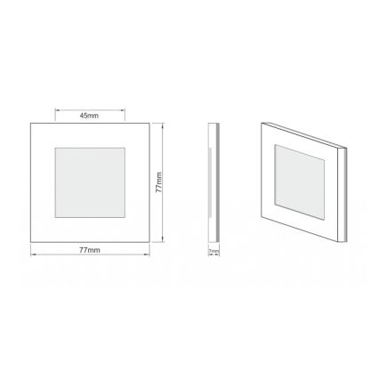LDST AN-01-SZ-BC9 - Світильник для сходів LED ANGEL 9xLED/1,2W/230V золотистий 3500K
