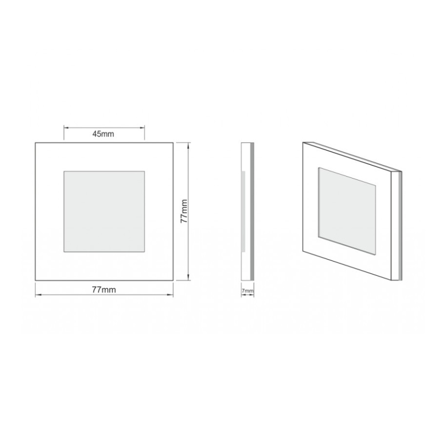 LDST AN-01-SZ-BC9 - Світильник для сходів LED ANGEL 9xLED/1,2W/230V золотистий 3500K