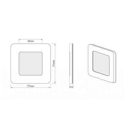 LDST DI-01-B-BZ12 - LED Підсвітка сходів DIANA LED/1,2W/230V білий 6500K