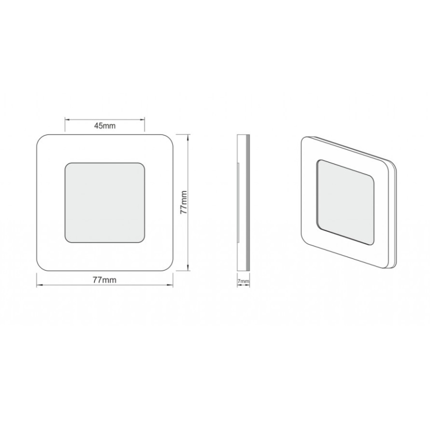 LDST DI-01-CB-BC9 - Светильник для лестницы LED DIANA LED/1,2W/230V 3500K