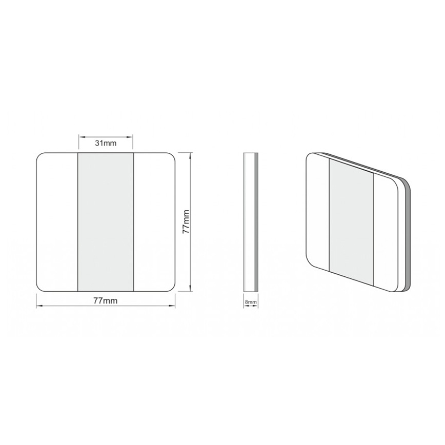 LDST DU-01-SS-BC10 - Cходове освітлення DUO 10xLED/1,2W/230V