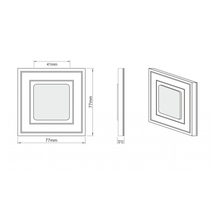 LDST KE-01-SZ-BC8 - Светильник для лестницы KELLY 8xLED/1,2W/230V золотистый 3500K