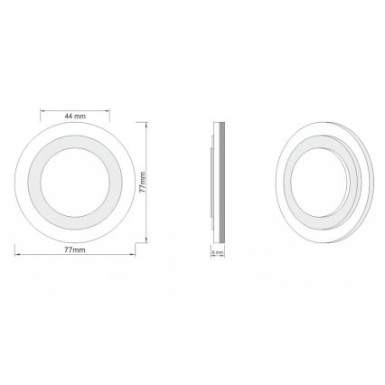 LDST LI-01-B-BZ8 - Светодиодный светильник для подсветки лестницы LILI 8xLED/1,2W/230V белый 6500K