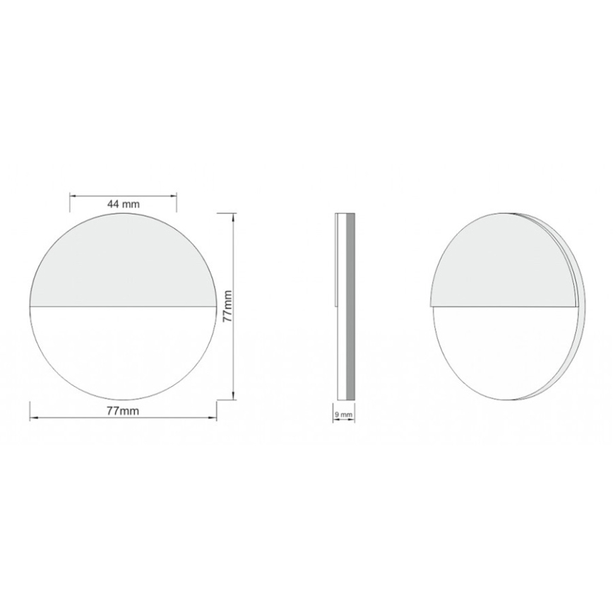 LDST RO-01-CB-BC4 - Cходове освітлення ROBIN 4xLED/1,2W/230V