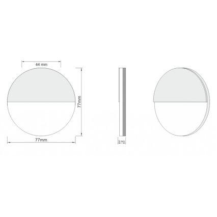 LDST RO-01-SS-BZ4 - Светодиодный лестничный светильник ROBIN 4xLED/1,2W/230V матовый хром