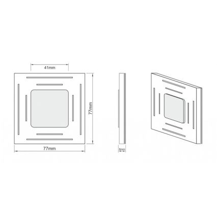LDST SP-01-SC-BC8 - Подсветка лестницы SPACE 8xLED/1,2W/230V