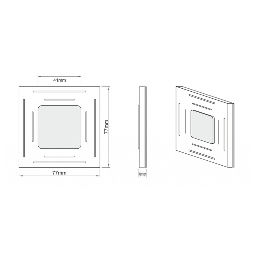 LDST SP-01-SC-BC8 - Подсветка лестницы SPACE 8xLED/1,2W/230V