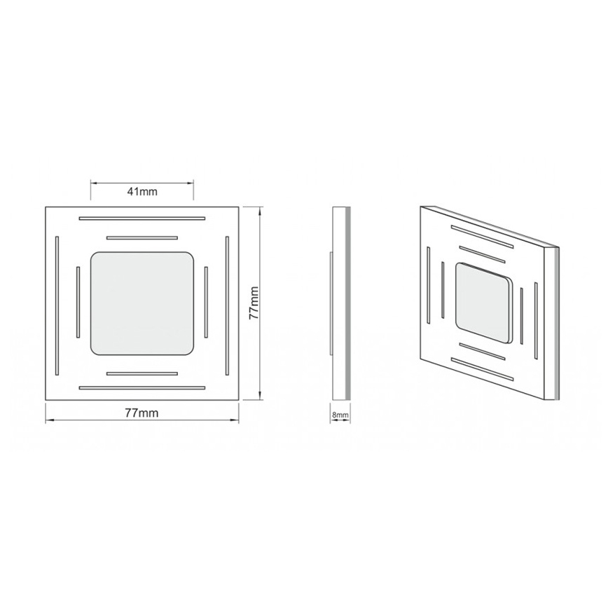 LDST SP-01-SS-BC8 - Cходове освітлення SPACE 8xLED/1,2W/230V