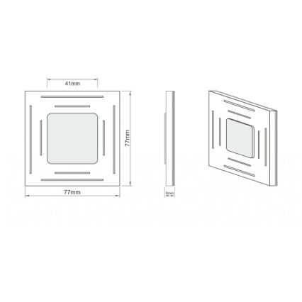 LDST SP-01-SS-BZ8 - Светодиодный светильник для подсветки лестницы SPACE 8xLED/1,2W/230V матовый/хром
