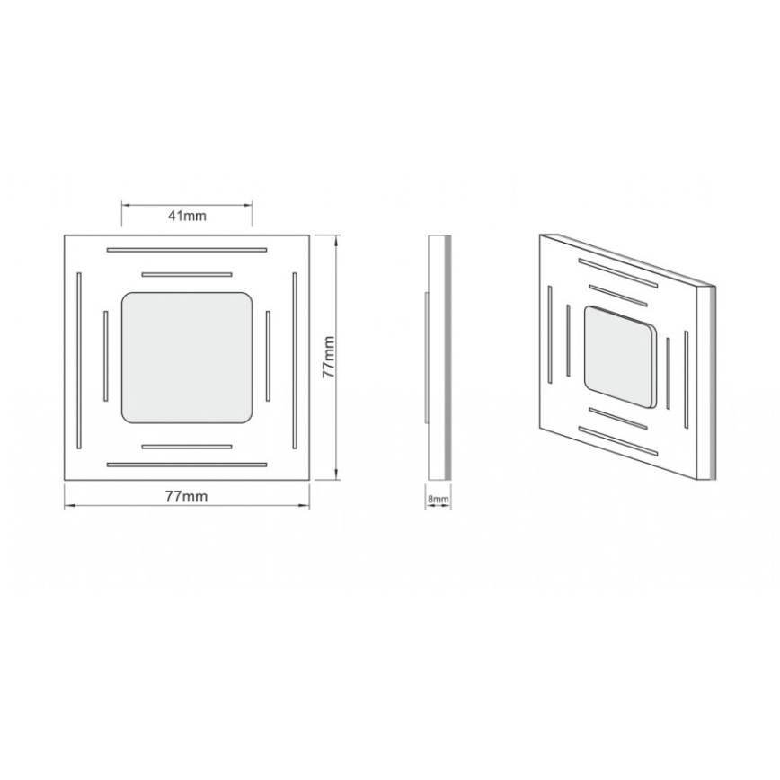 LDST SP-01-SS-BZ8 - Светодиодный светильник для подсветки лестницы SPACE 8xLED/1,2W/230V матовый/хром