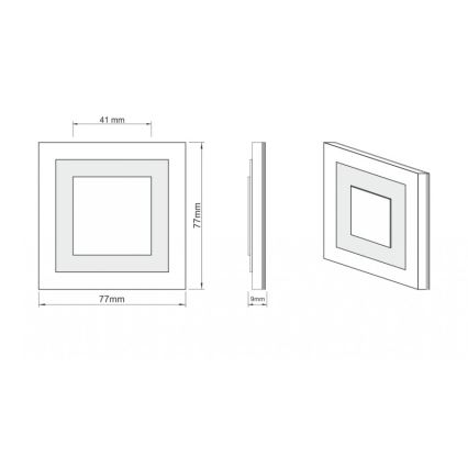 LDST SU-01-SZ-BC8 - Світлодіодне підсвічування сходів SUNNY 8xLED/1,2W/230V золотий 3500K