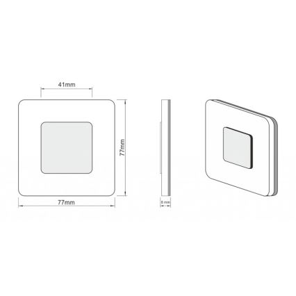 LDST SW-01-B-BC8 - Подсветка для лестницы SWIFT 8xLED/1,2W/230V