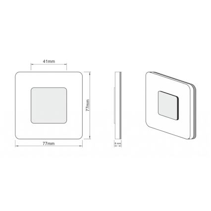 LDST SW-01-SC-BC8 - Cходове освітлення SWIFT 8xLED/1,2W/230V