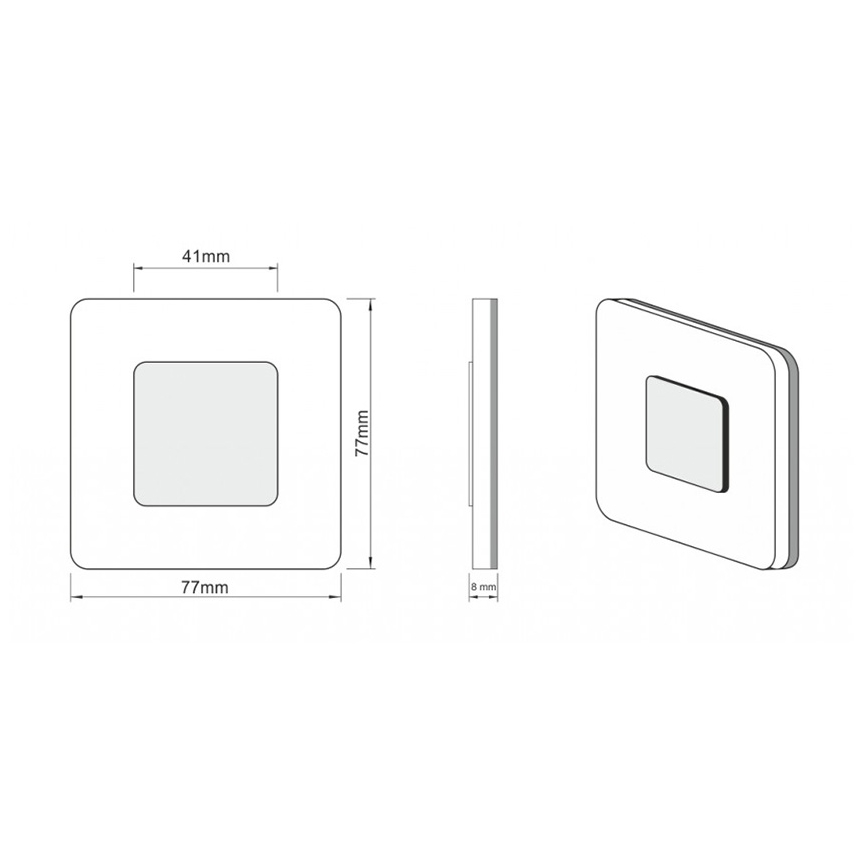 LDST SW-01-SC-BC8 - Cходове освітлення SWIFT 8xLED/1,2W/230V
