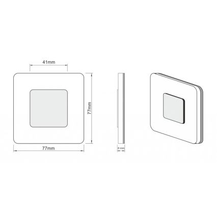 LDST SW-01-SS-BC8 - Подсветка для лестницы SWIFT 8xLED/1,2W/230V