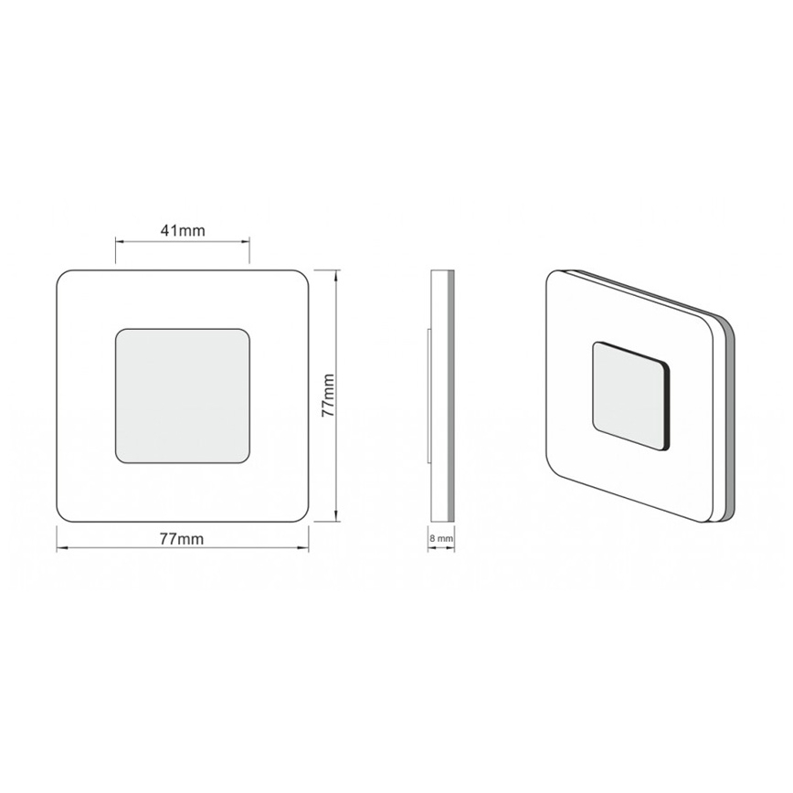 LDST SW-01-SS-BC8 - Подсветка для лестницы SWIFT 8xLED/1,2W/230V
