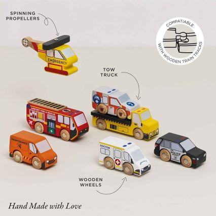 Le Toy Van - Набор спасательных машин с вертолетом