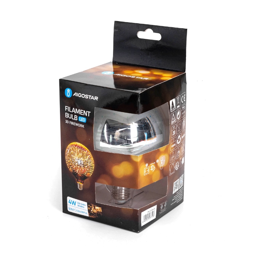 LED 3D Декоративна лампочка E27/4W/230V - Aigostar
