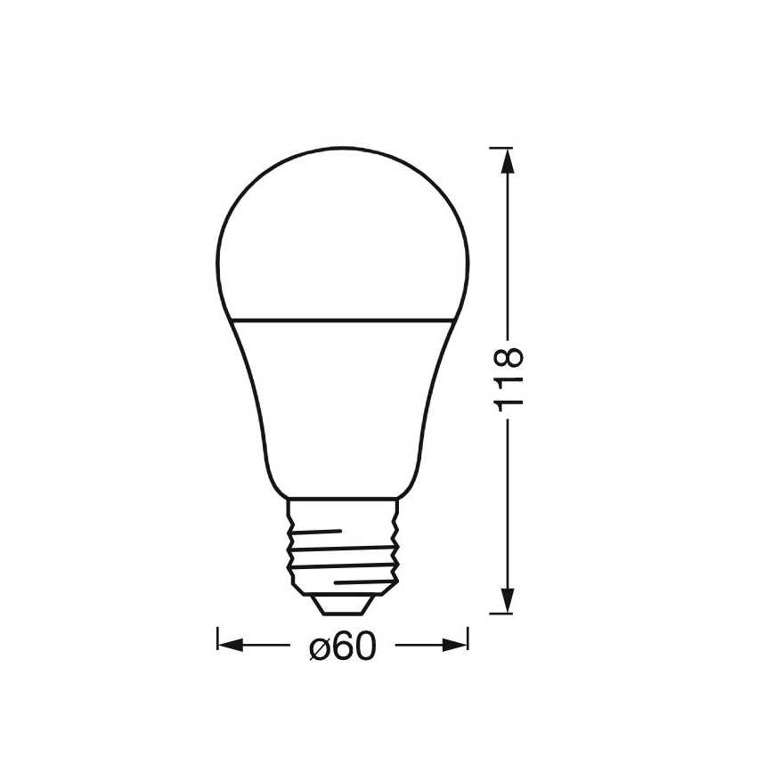 LED Антибактеріальна лампочка з регулюванням яскравості A40 E27/9W/230V Wi-Fi - Ledvance