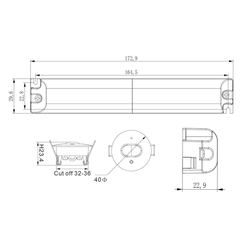 LED Аварійний вбудований світильник GATRION LED/1W/230V 6000K