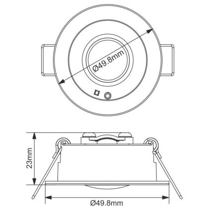 LED Аварійний вбудований світильник LED/1,2W/230V 6000K