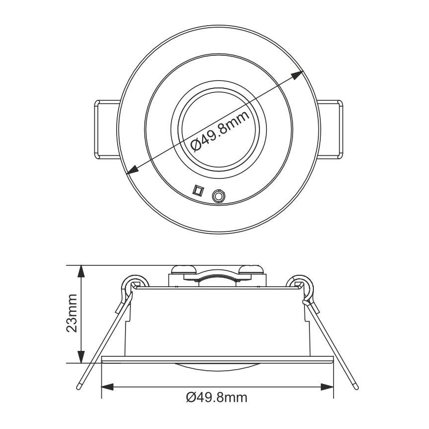 LED Аварійний вбудований світильник LED/1,2W/230V 6000K